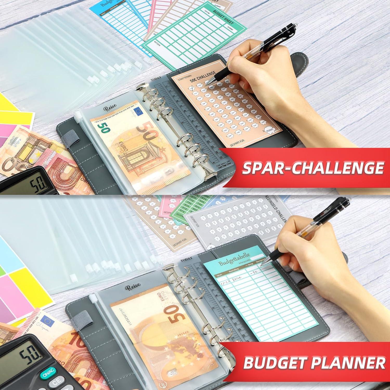 Budget Planner Deutsch A6 Leder Sparbuch Finanzplaner Haushaltsbuch