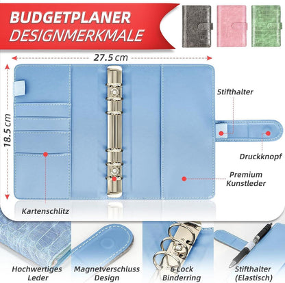 Budget Planner Deutsch Sparbuch Haushaltsbuch 8 Sparchallenges A6 Binder Eco Leder