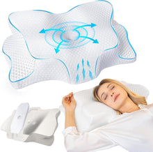 Nackenkissen Memory Foam Ergonomisches Seitenschläferkissen Eisseide