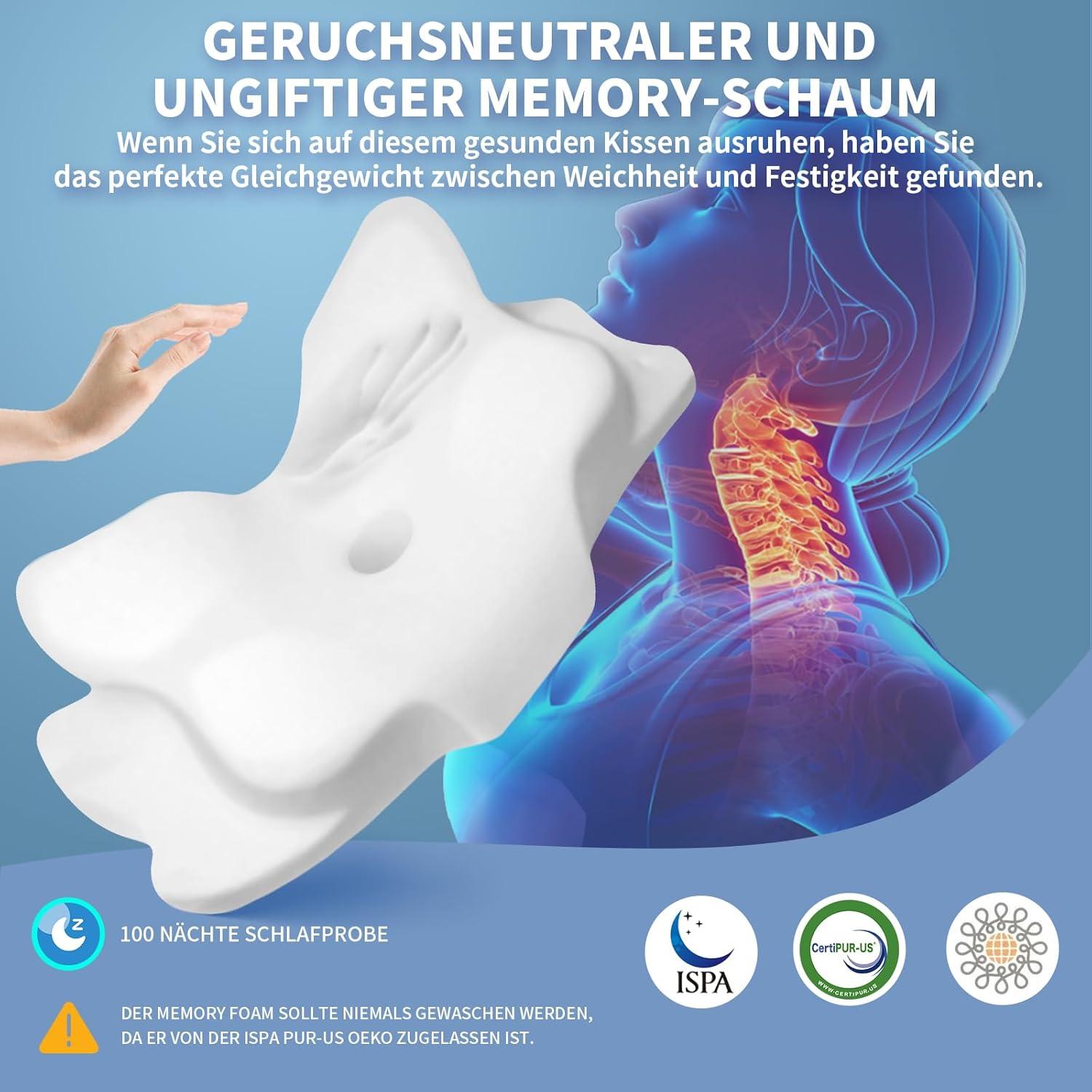 Orthopädisches Nackenkissen Memory Foam Seitenschläferkissen