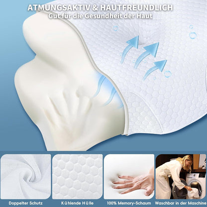 Nackenkissen Memory Foam ergonomisches Seitenschläferkissen mit