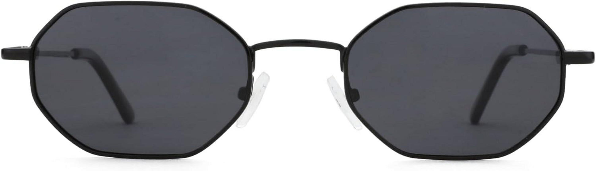 Achteckige Polarisierte Sonnenbrille Vintage Metall Rahmen