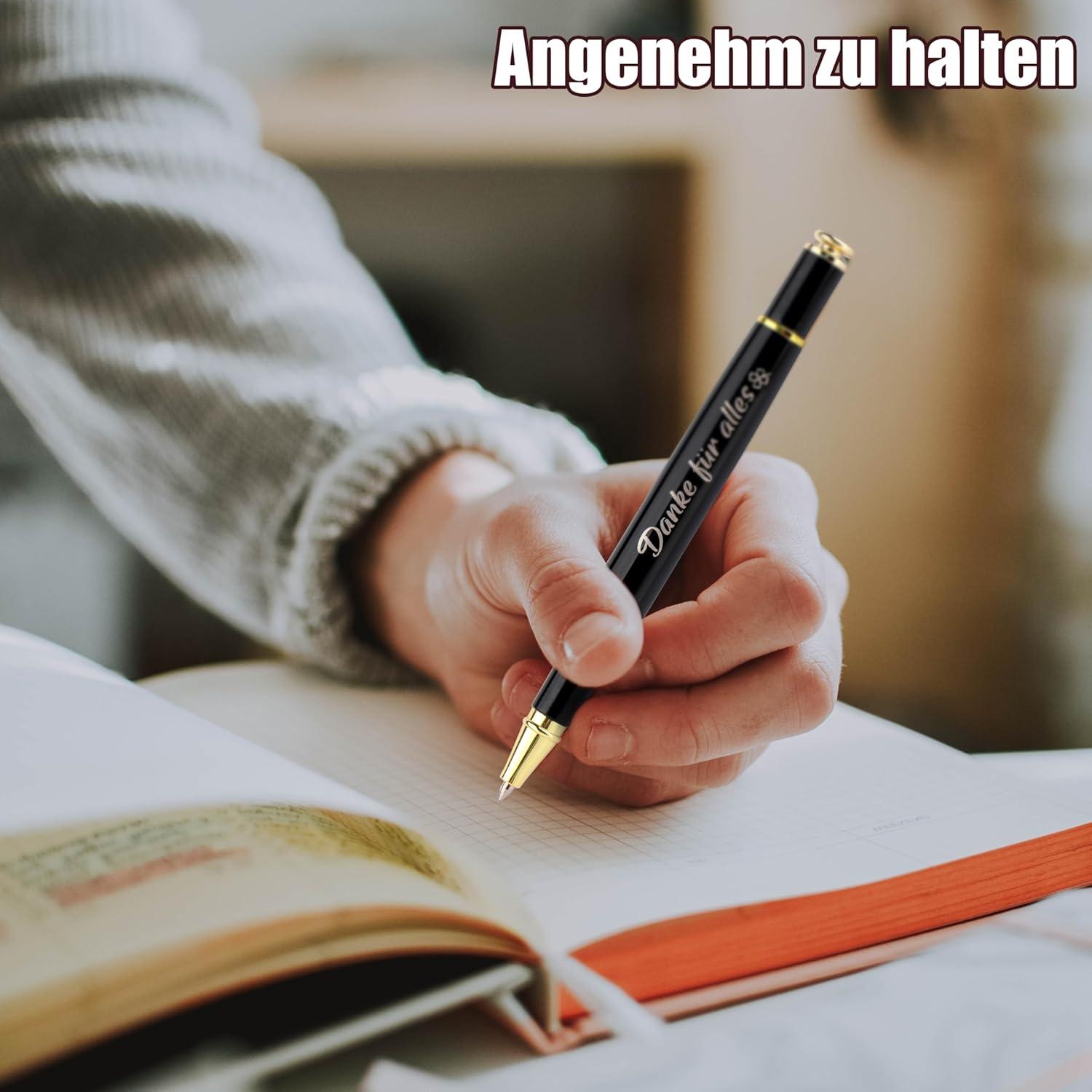 Dankeschön Geschenk Kugelschreiber Gold Schwarz Gravur abschiedsgeschenk Kollegen Lehrerin Freundin