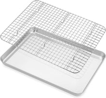 Onader Backblech Abkühlgitter 40,5x30,5x2,5cm Edelstahl Set