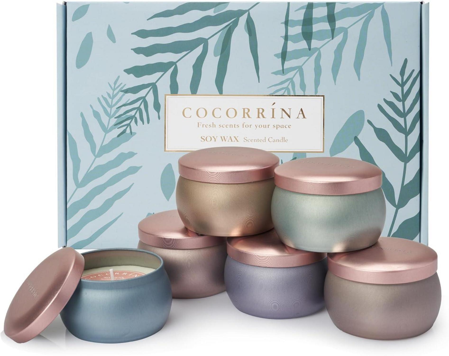 Duftkerzen Set 6 Stück 110g Aromatherapie Natürliches Sojawachs