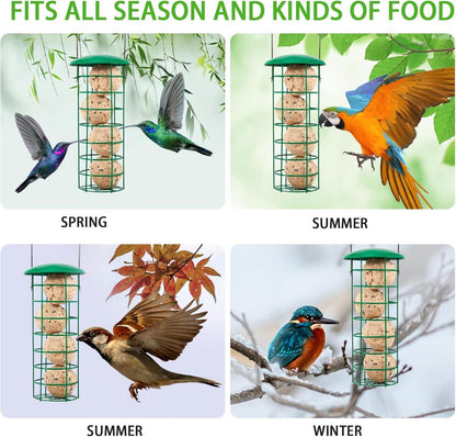 Vogelfutterspender 2er Set 29.5cm Metall Vogel Futterstation