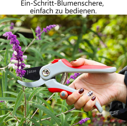 Gartenscheren Rosenschere mit Bypass-Schneide SK5 Stahl 20,5 cm
