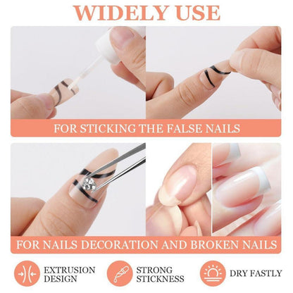 3x Nagelkleber Extra Stark – Für Kunstnägel, Tips & Strasssteine