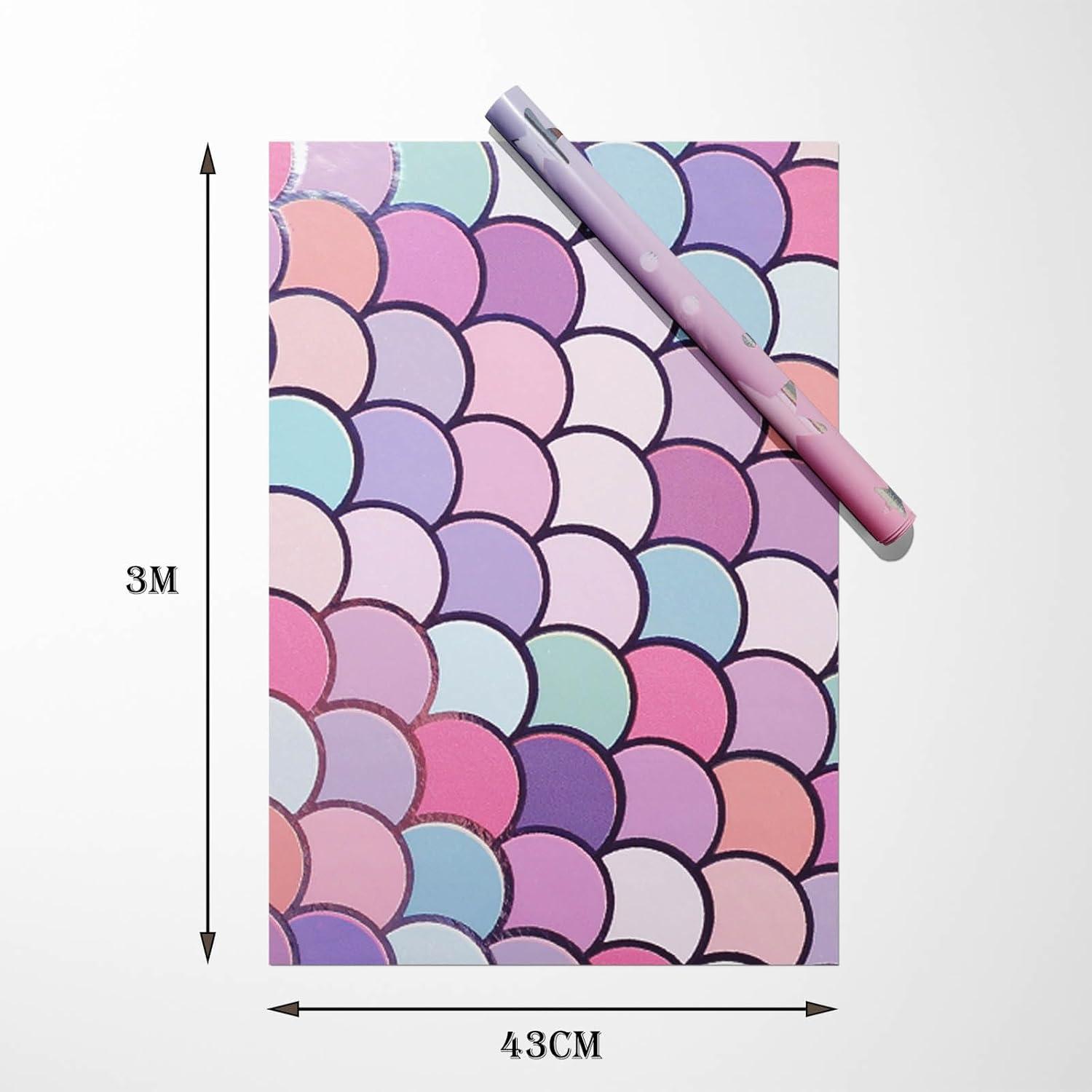 Meerjungfrau Geschenkpapier 3 Rollen 43cm x 3m Geburtstag Weihnachten