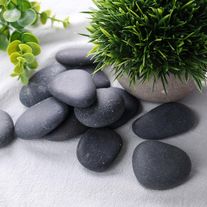 Flache Steine zum Bemalen, 20 Stück Natursteine 4-7cm für Deko