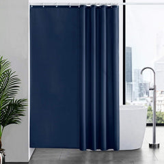 Duschvorhang Textil Anti-schimmel Wasserdicht 180x220 Blau mit Ringe