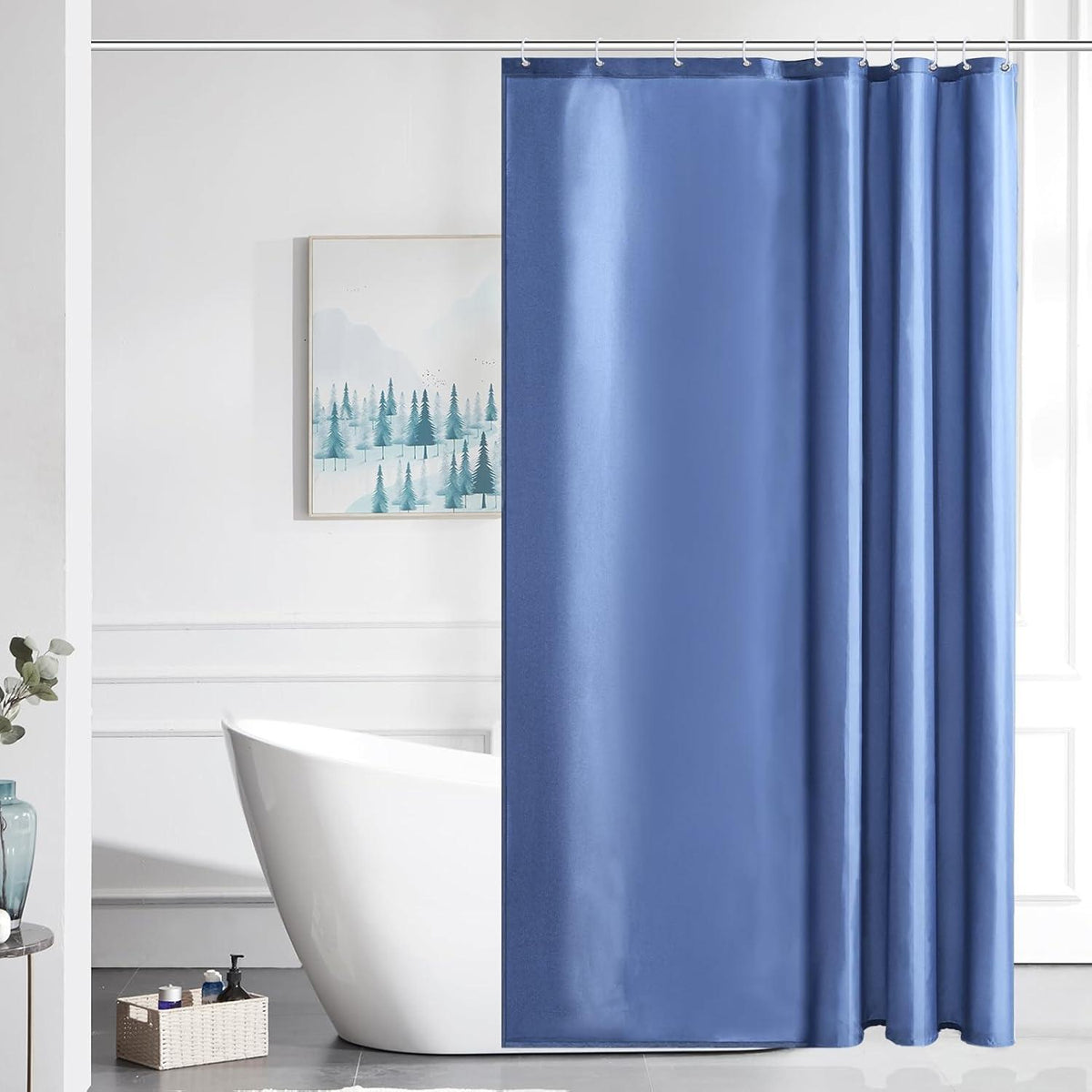 Duschvorhang Textil Anti-Schimmel Wasserdicht Polyester 120x200cm