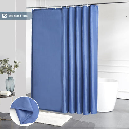 Duschvorhang Überlänge Antibakteriell Waschbar 200x200cm Blau