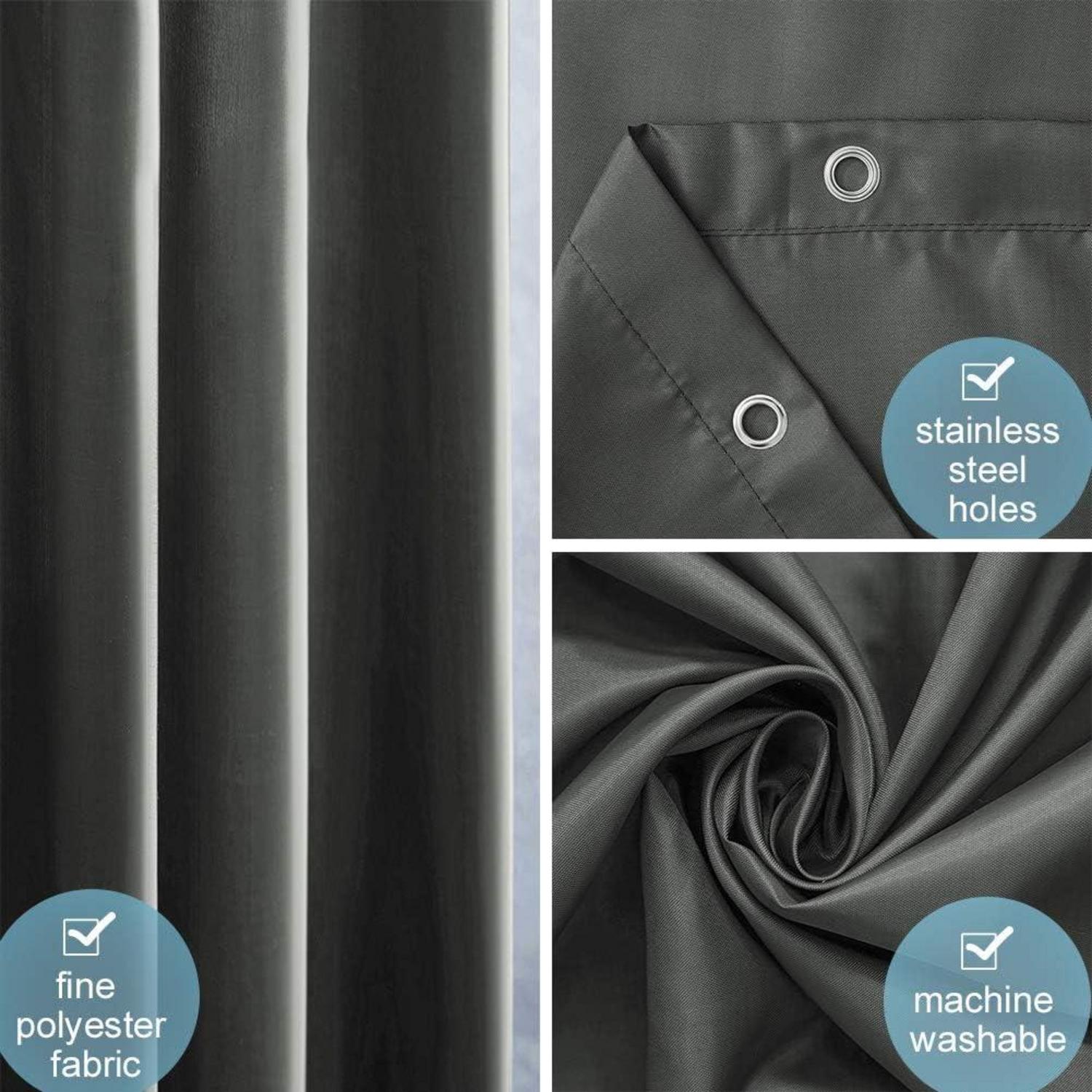 Schmaler Duschvorhang Wasserabweisend Dunkelgrau 150x200