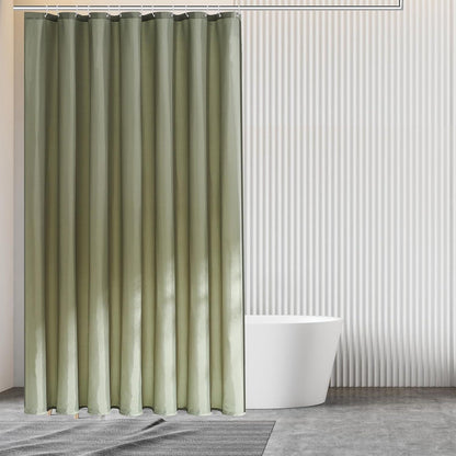 Duschvorhang Überlänge Salbei Grün 200x200cm mit Haken
