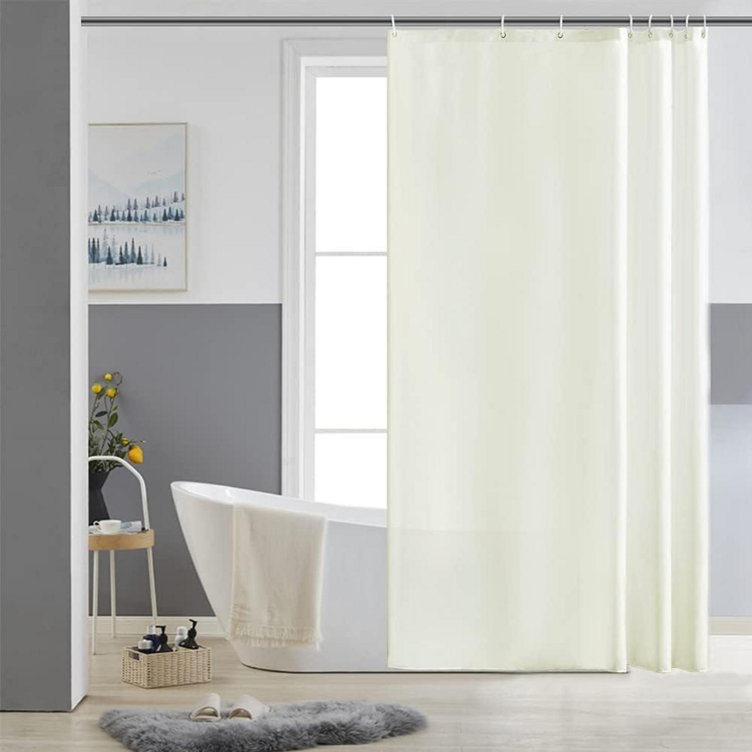 Antischimmel Duschvorhang Polyester Eckbadewanne Beige 100x180