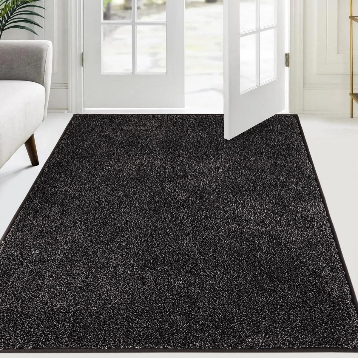 Schmutzfangmatte 180x270 cm – Rutschfest & Waschbar, Holzkohle