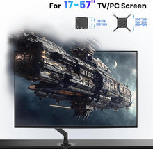 17-57 Zoll Monitor Halterung Gasfeder Premium Aluminium VESA