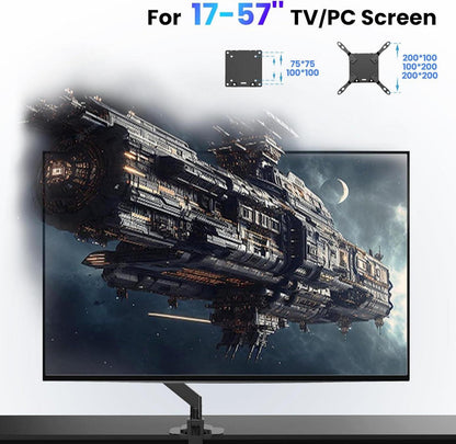 17-57 Zoll Monitor Halterung Gasfeder Premium Aluminium VESA