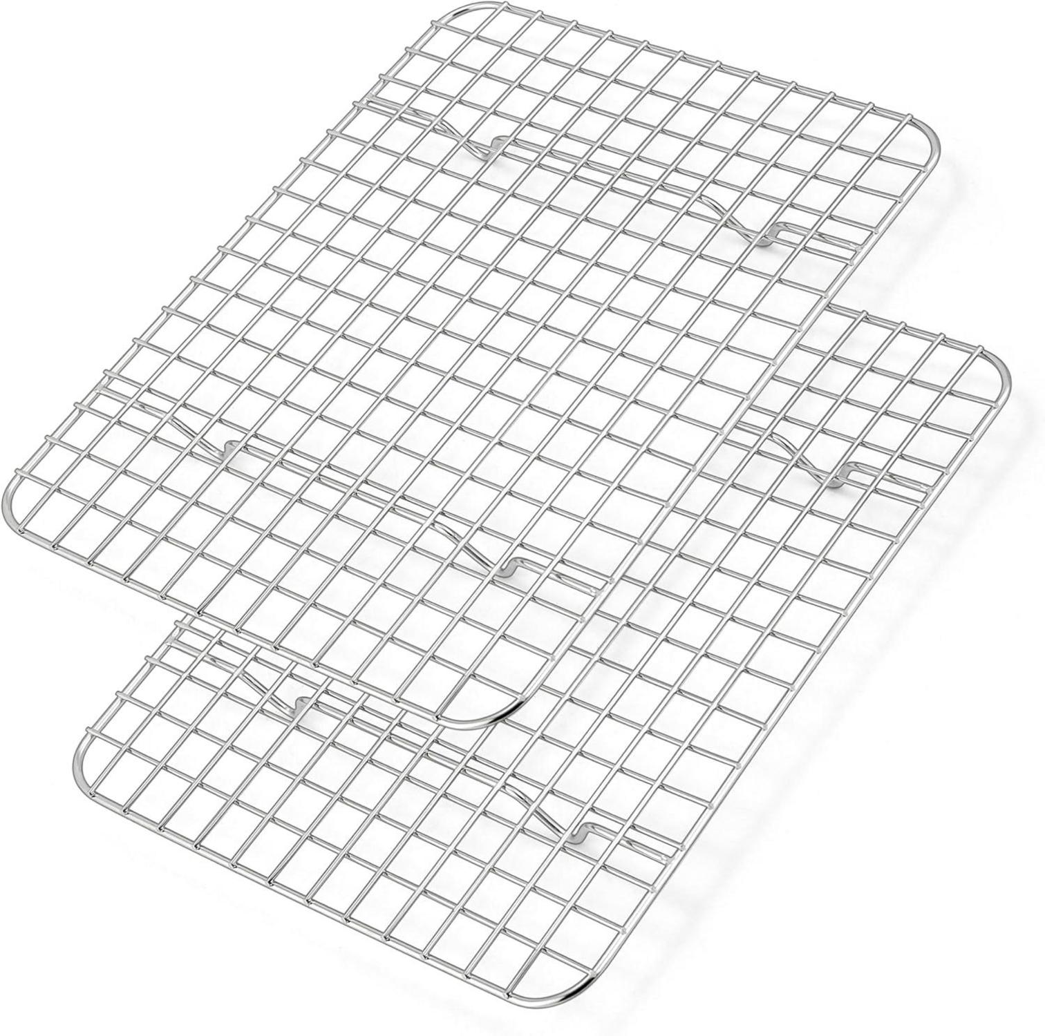 Auskühlgitter Set Edelstahl Kuchengitter Backgitter 24,8x18,9x1,8cm