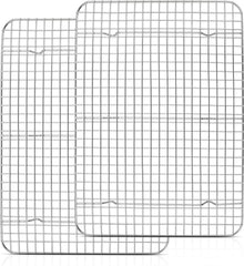 Auskühlgitter Edelstahl 2er Set Groß 39x28,7x2cm Kuchen Backgitter