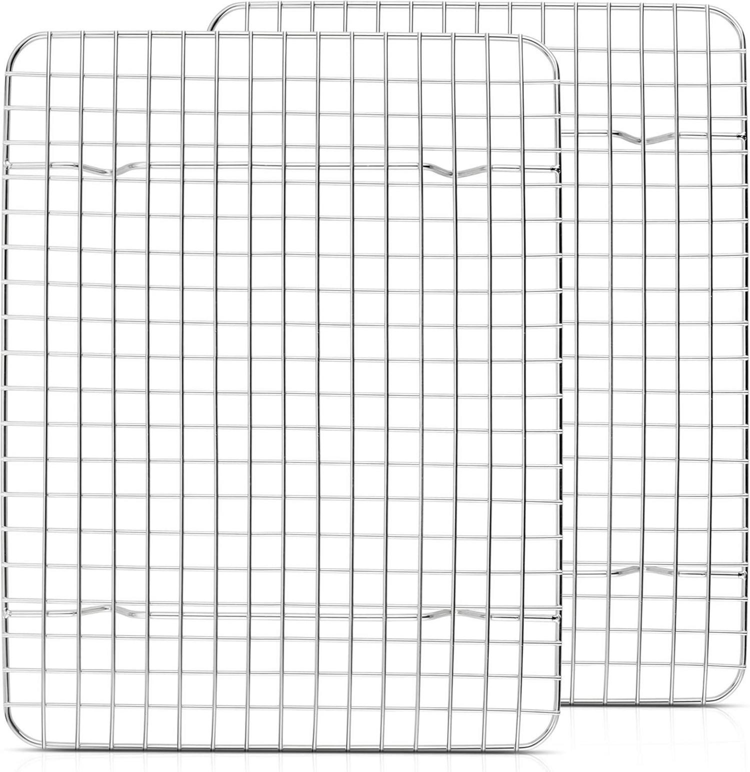 2er Set Edelstahl Kuchengitter 29,7x22,7x1,8cm - Spülmaschinenfest