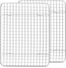 2er Set Edelstahl Kuchengitter 29,7x22,7x1,8cm - Spülmaschinenfest
