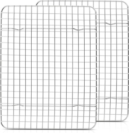 2er Set Edelstahl Kuchengitter 29,7x22,7x1,8cm - Spülmaschinenfest