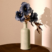 Grüne Vintage-Porzellan-Vase - Moderne Rustikale Deko 30cm