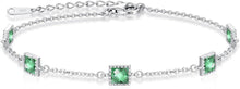 Geburtsstein Armband Silber 925 Zirkonia Verstellbar Damen Gerschenk