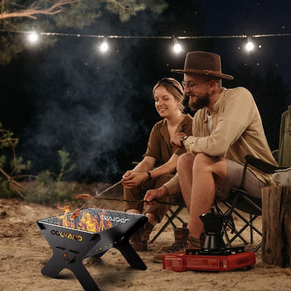 Camping Feuerstelle Holzofen Grill 2-in-1 tragbar Outdoor 304