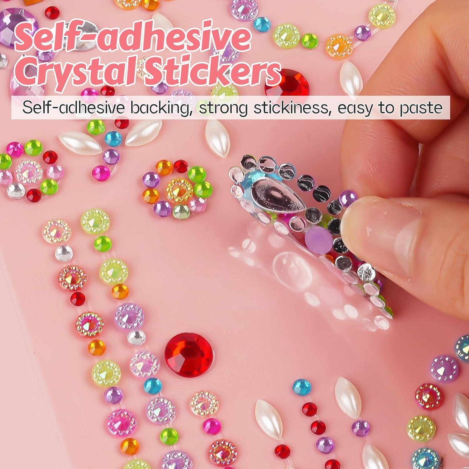 Glitzersteine Selbstklebend Acryl Sticker Set Einhorn