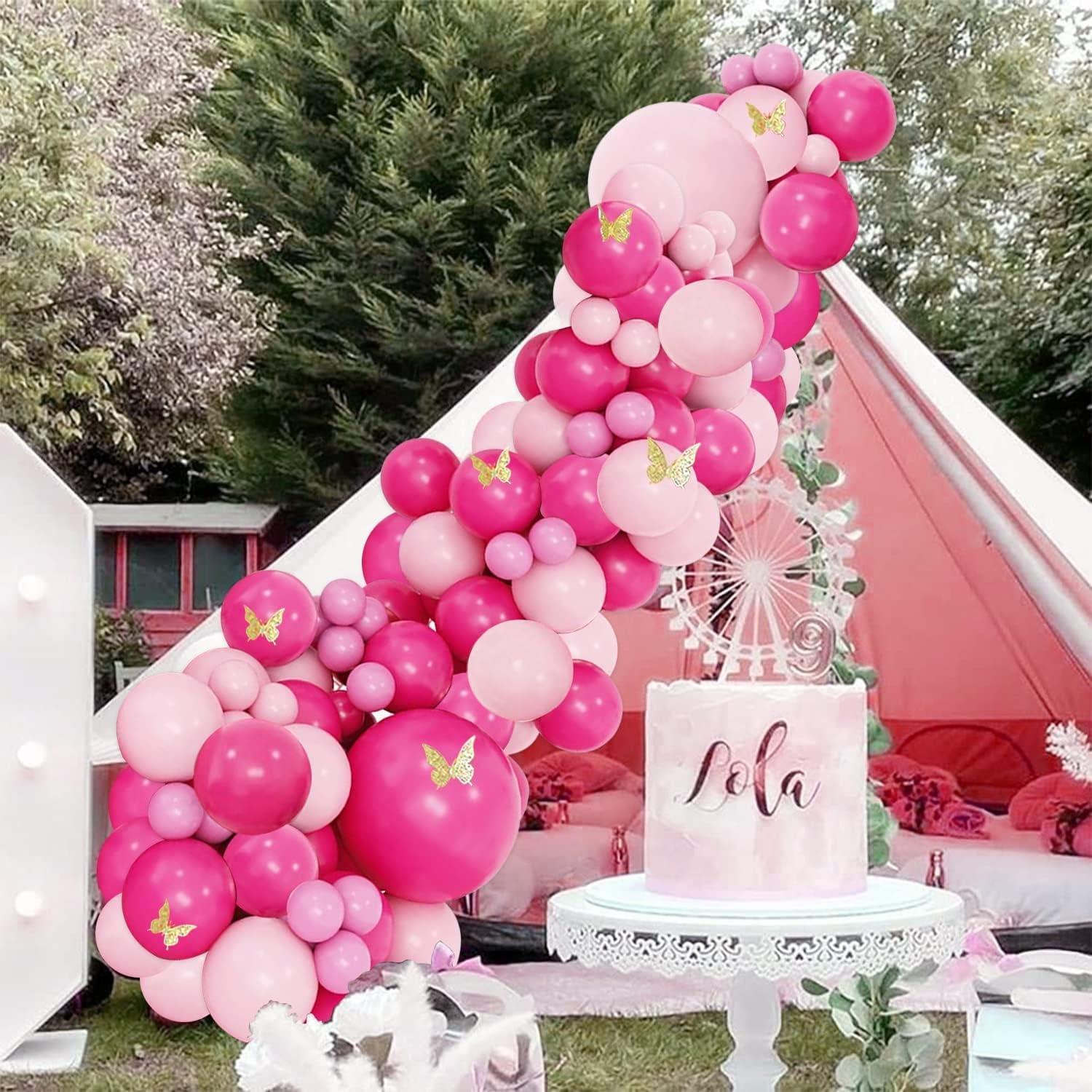 Luftballon Girlande Rosa 112 Stück Ballons Set Mädchen Geburtstag