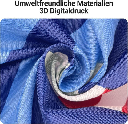 Duschvorhang Blaues Segel 120x200cm Beschwerter Saum Wasserabweisend
