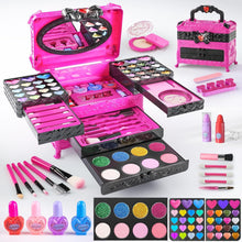 Kinderschminke Set Mädchen Make Up Spielzeug 66-teilig für Geburtstag