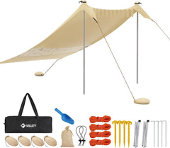 Strand Sonnenzelt UPF50+ UV Schutz Lycra 2,4m x 2m, 3 Personen