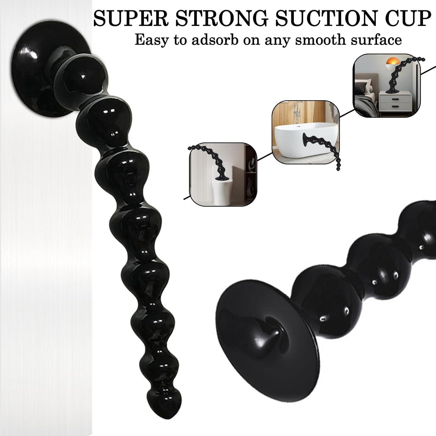 Analkugeln Analkette mit 8 Beads, Anal Dildo Saugnapf, Analplug für Männer Frauen, Buttplug Masturbator