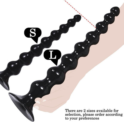 360mm Silikon Anal Kette mit 8 Anal Beads Dildo Saugnapf Butt Plug