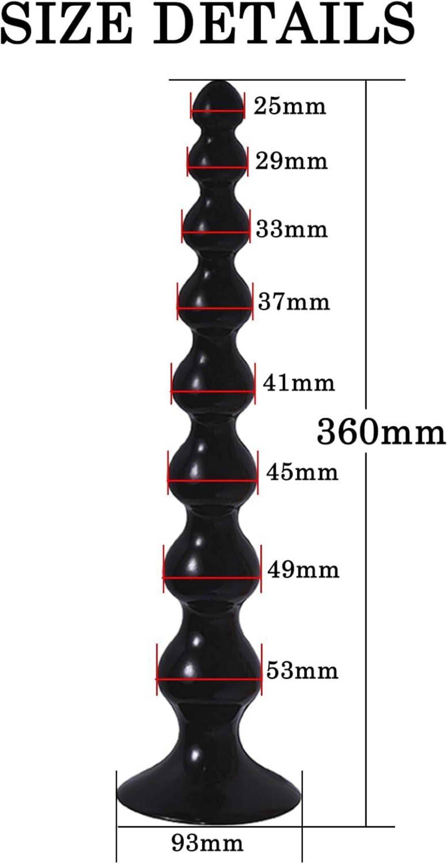 360mm Analkugeln Analkette Anal Beads Dildo Saugnapf Analplug Buttplug