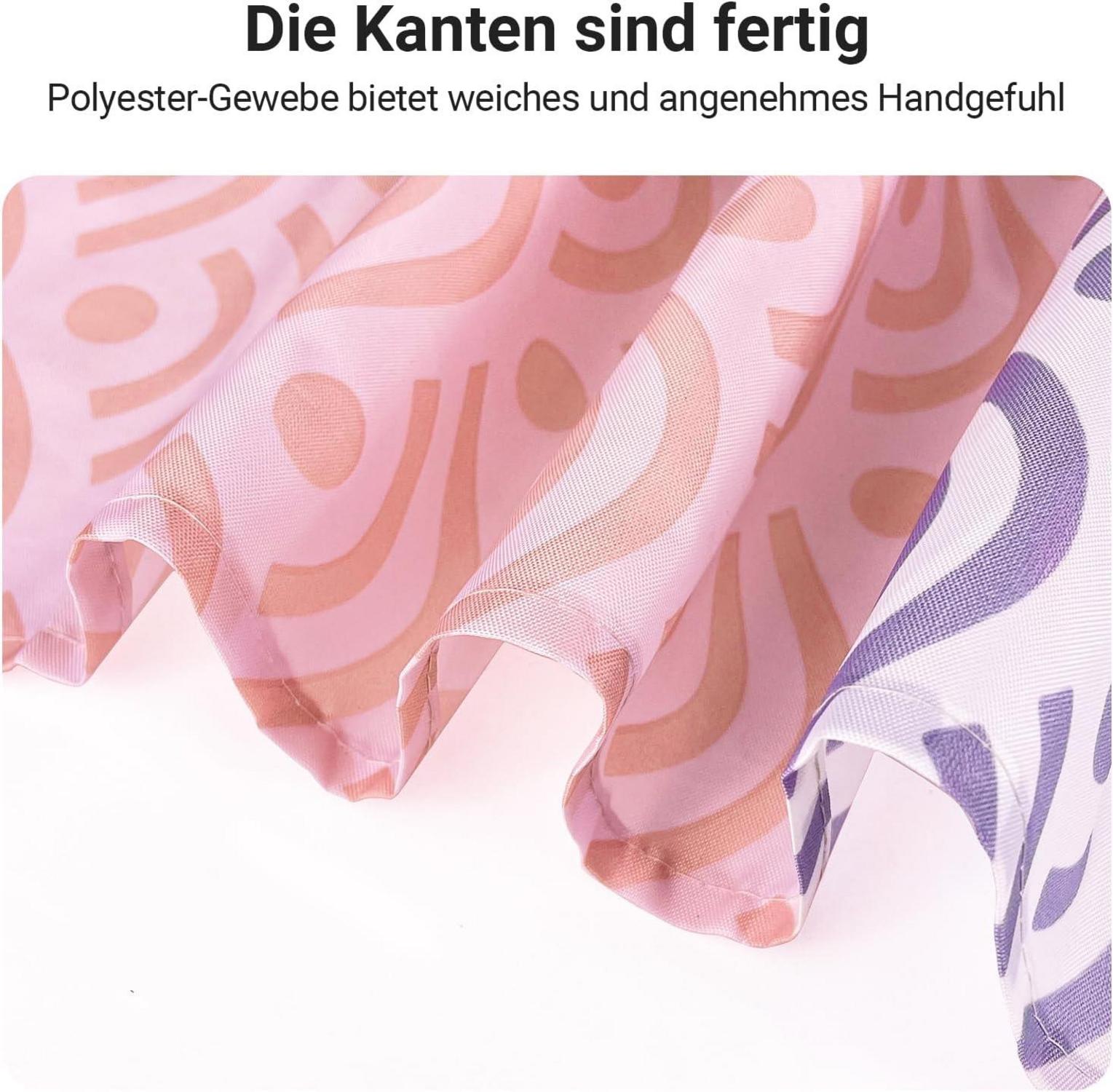 Duschvorhang 120x200cm Blume Antischimmel Wasserdicht Textil Stoff Ösen 8 Ringe