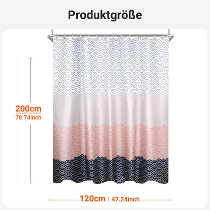 Duschvorhang Blume 120x200cm Antischimmel Textil Wasserdicht Polyester