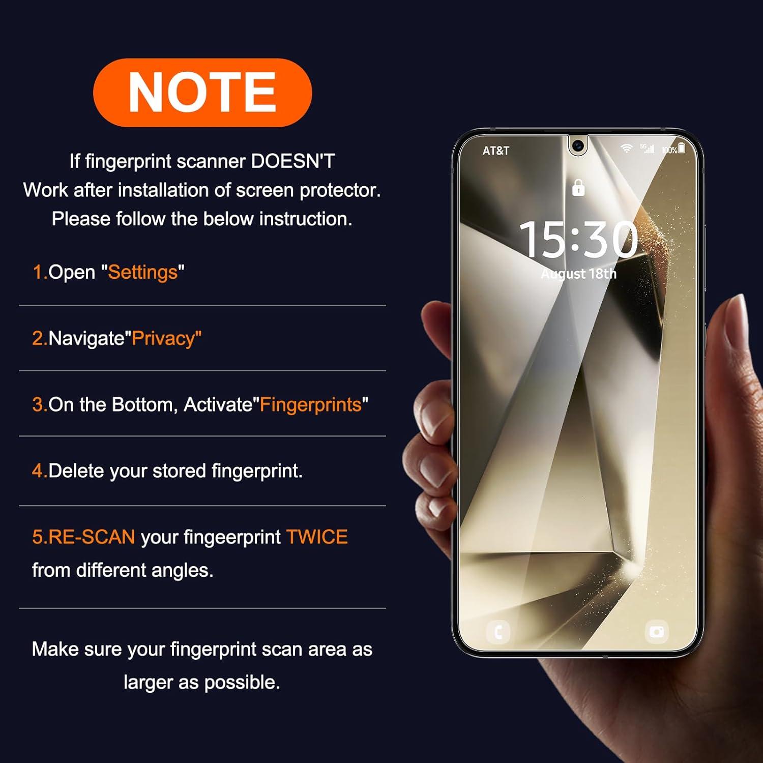 UniqueMe Panzer Schutzglas Samsung Galaxy S24 Plus 2er Pack 9H HD Transparent