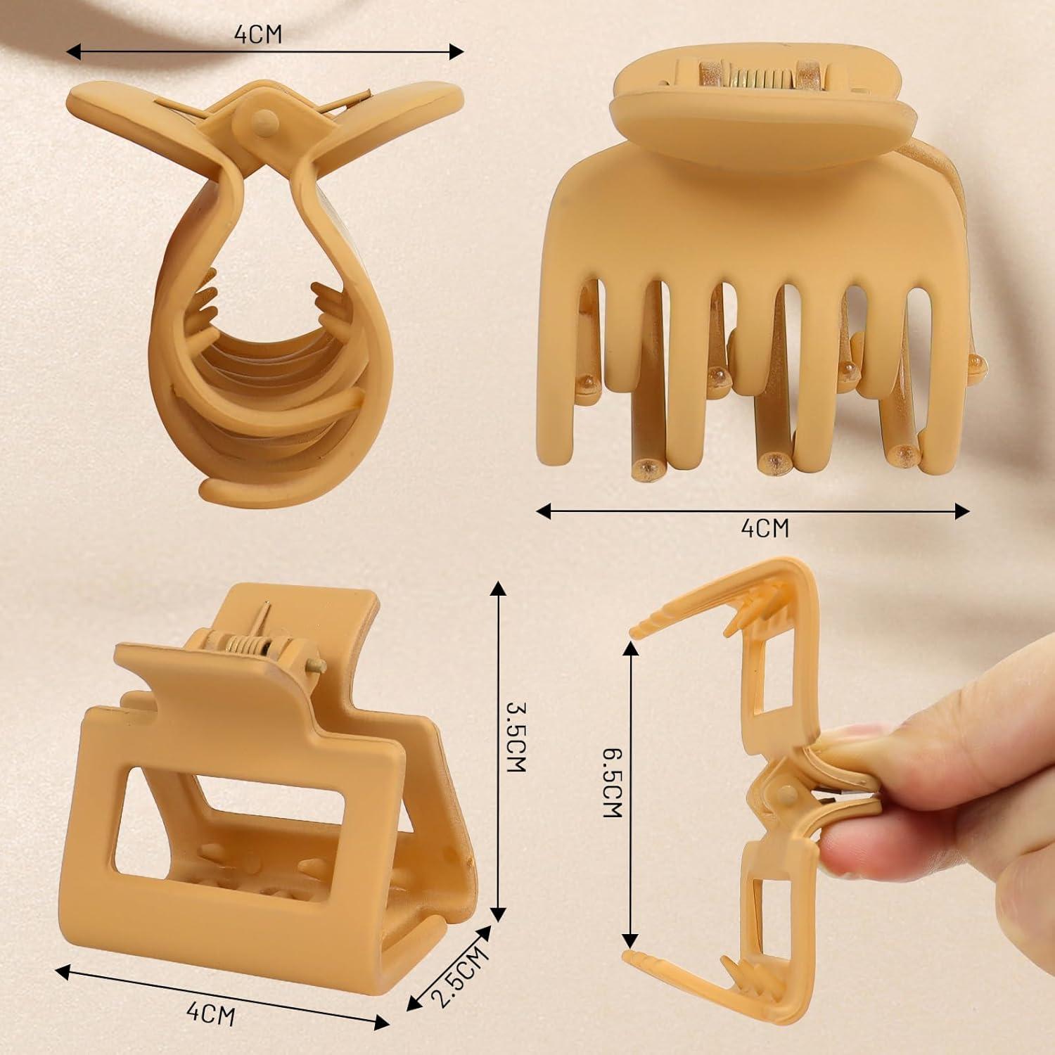 8 Stück Haarklammern Klein 4cm Damen Hair Clips Matte Haarschmuck