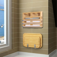 5in1 Holz Folienspender Frischhaltefolie Cutter