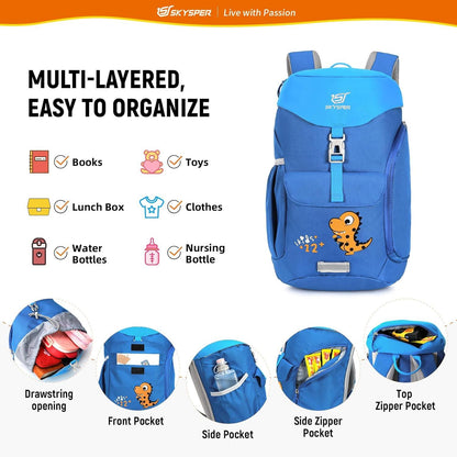 Kinderrucksack Wanderrucksack Kinder 12L Blau wasserfest