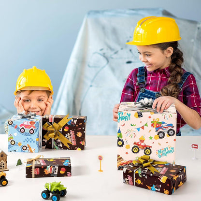 Monster Truck Geschenkpapier Set 3 Rollen 43x305 cm Geburtstag Racing