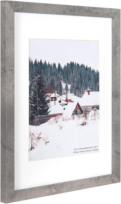 Scholar Tree Zementgraue Bilderrahmen 35,6x27,9 cm Holz Passepartout 20,3x25,4