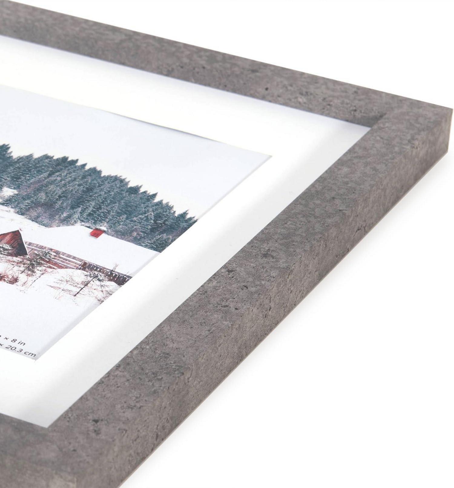 Scholar Tree Zementgraue Bilderrahmen 35,6x27,9 cm Holz Passepartout 20,3x25,4
