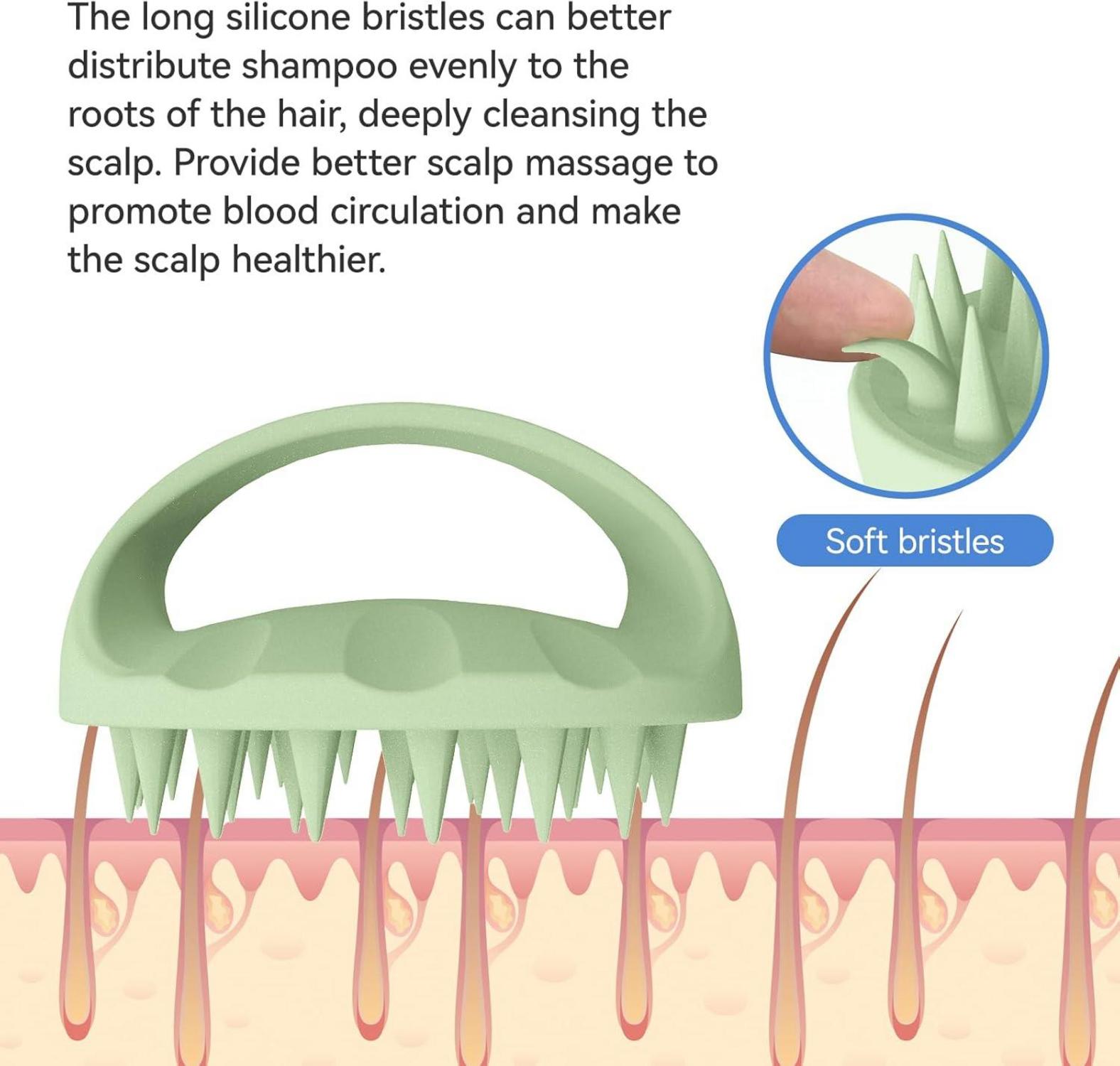 Kopfmassage-Bürste Silikon Scalp Massager Haare Shampoo Brush