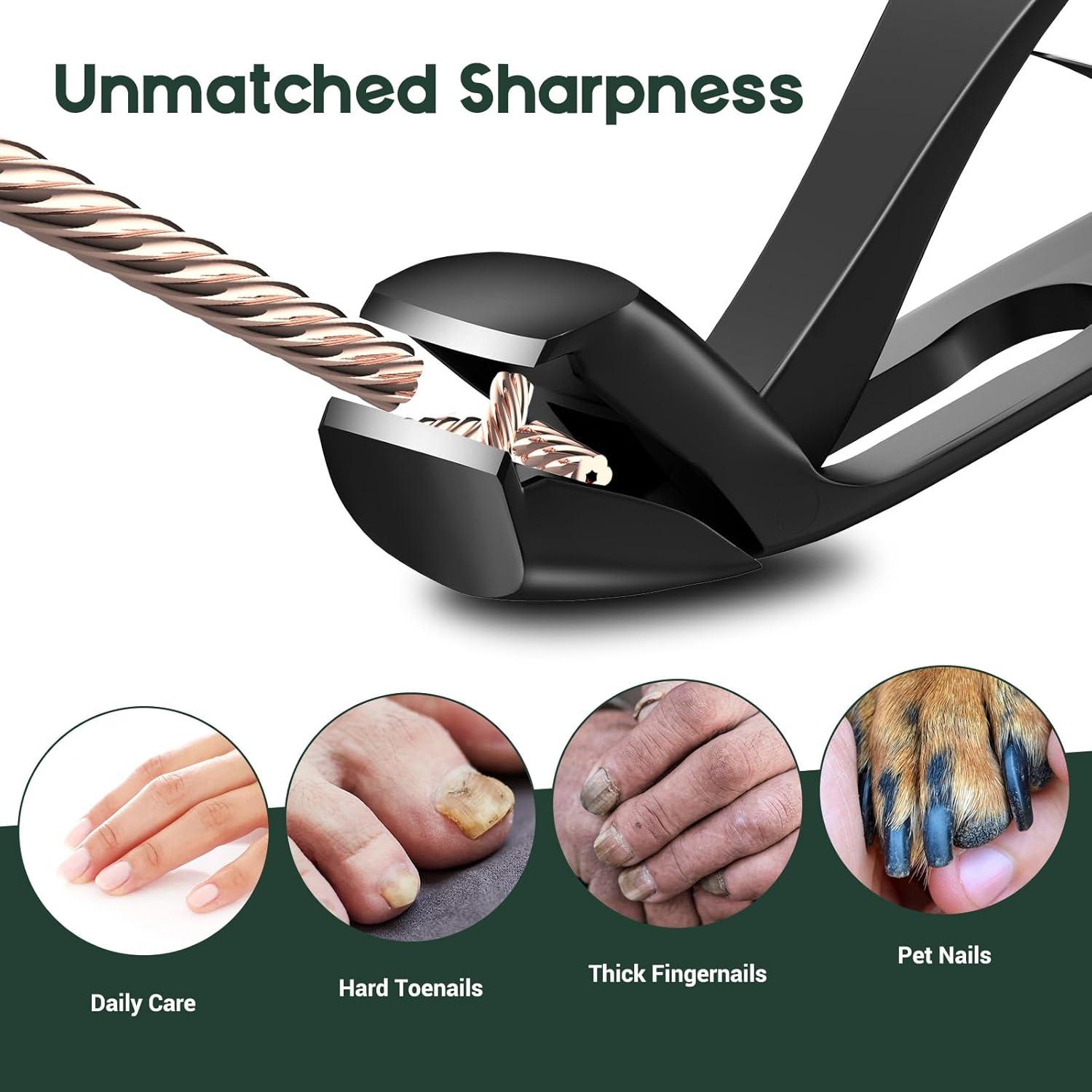 Nagelknipser für dicke Nägel mit Auffangbehälter und ergonomischem